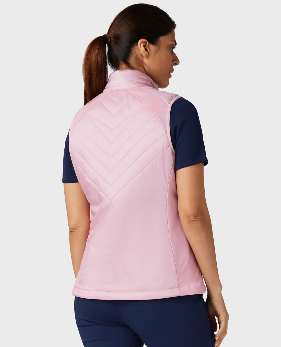 SIZE S - CALLAWAY Engineered Thermal Chev Quilted Vest D024 Pink Nectar