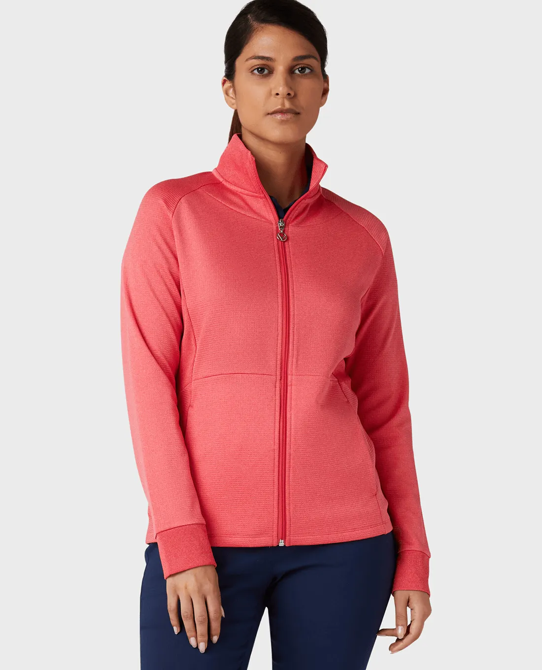 SIZE S - CALLAWAY Midweight Thermal Fleece Jacket 0G8 Paradise Pink