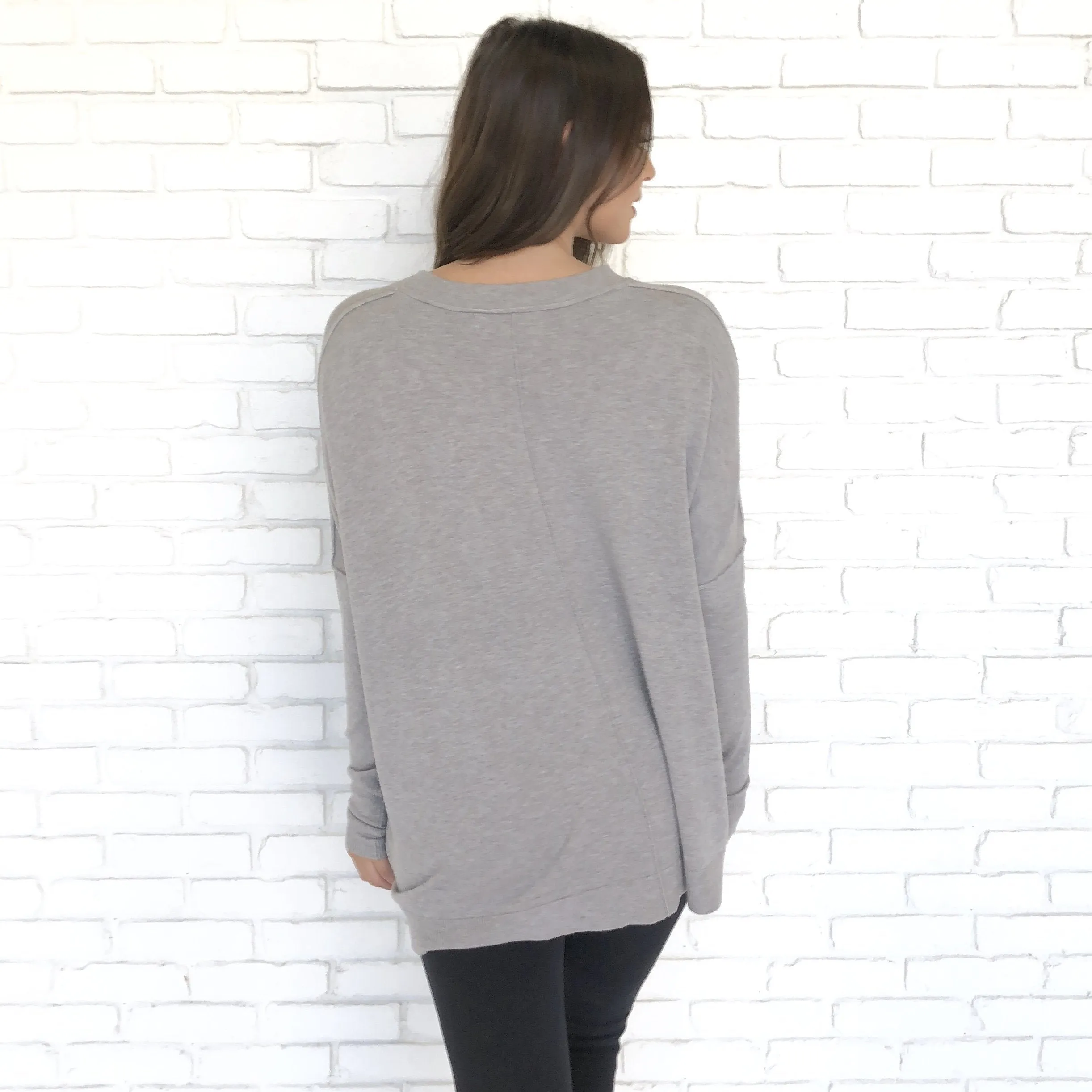 Soft To The Touch Grey Sweater