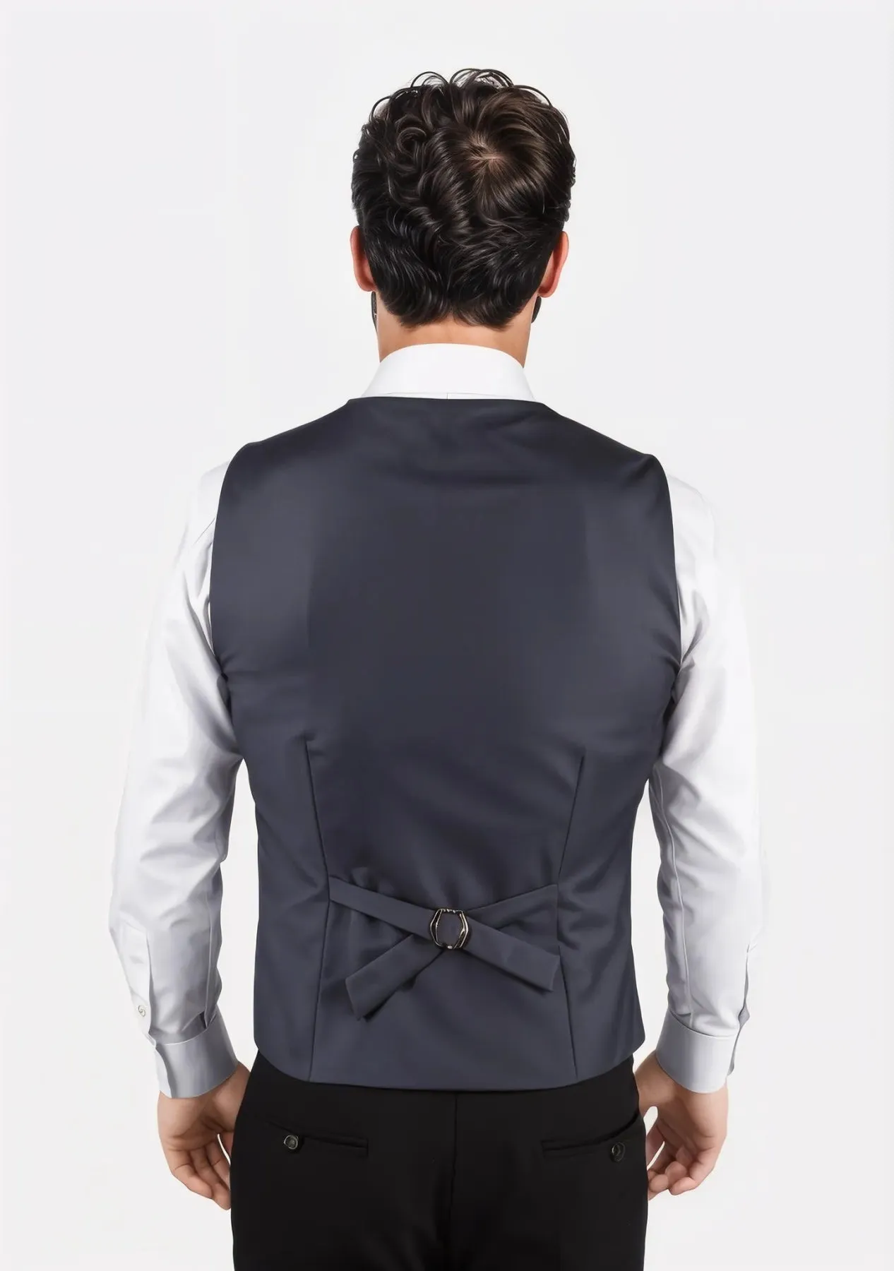 Steel Grey Twill Vest