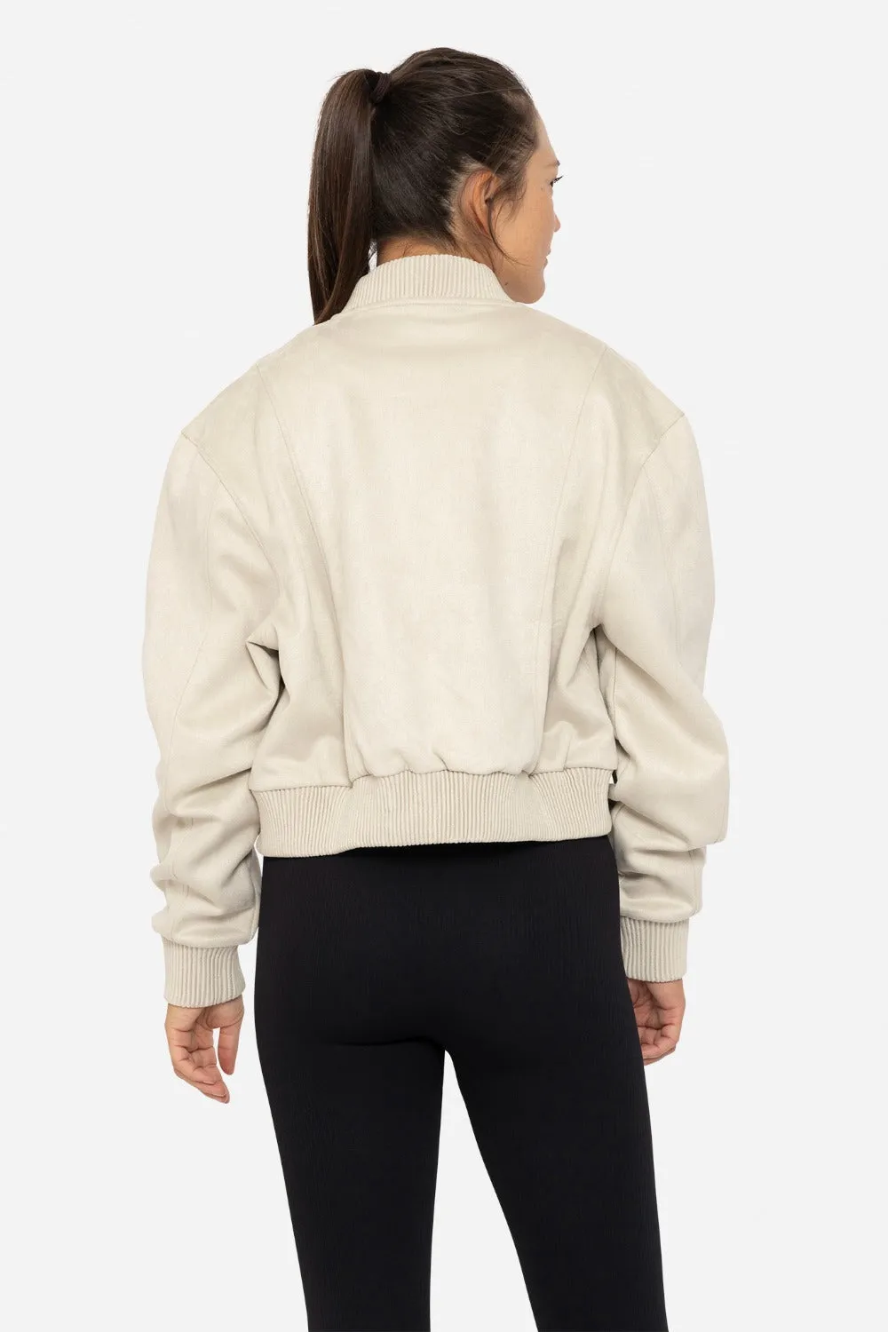 Suede Bomber Jacket