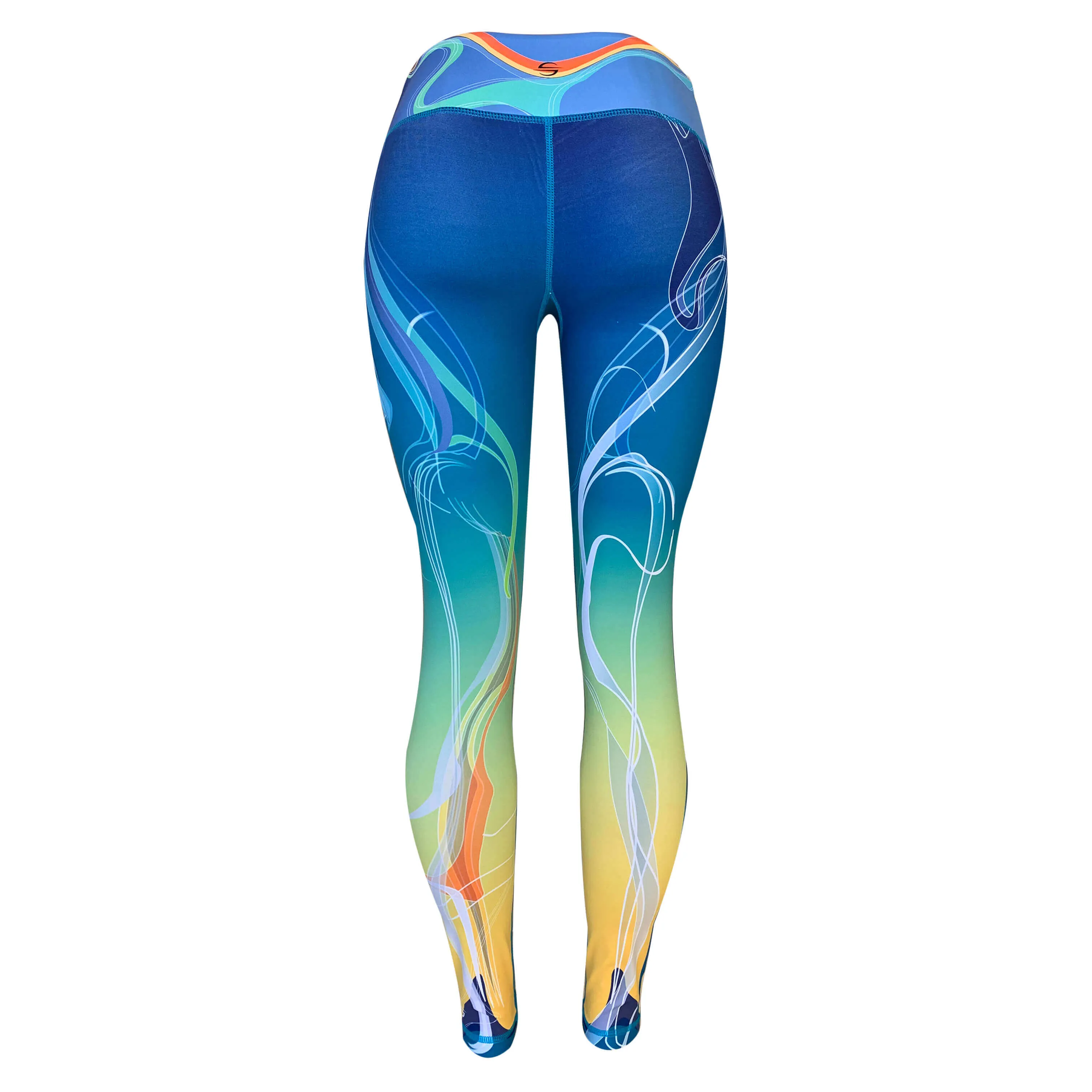 Swim Leggings for Women UPF 50 | Mystica - Yellow-Blue