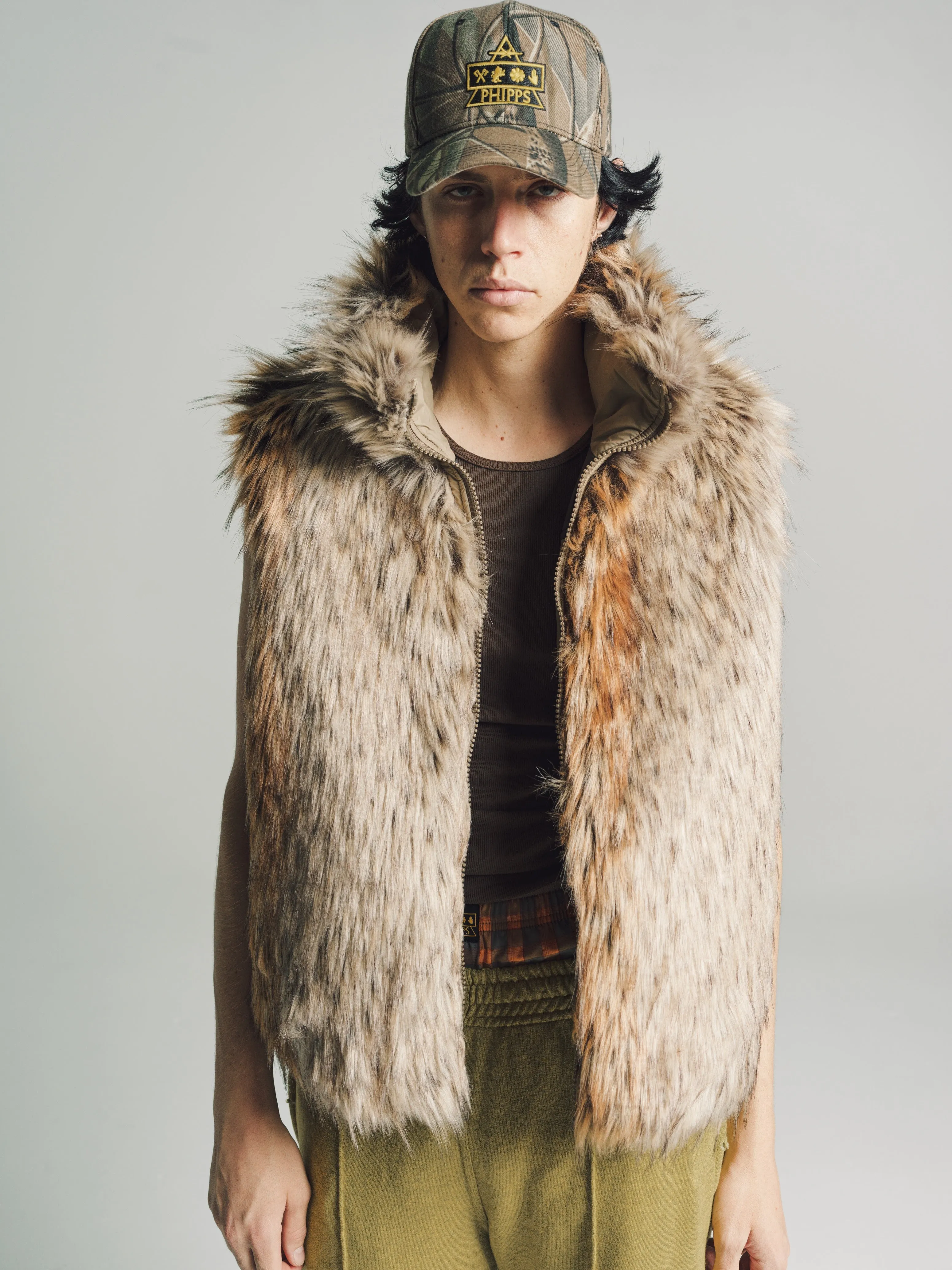 Tan Woolrich Reversible Puffer Vest