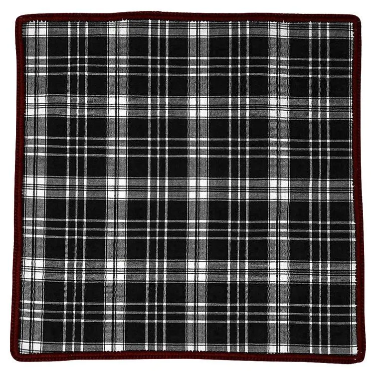 Tartan Inchiostro with Maroon Signature Border