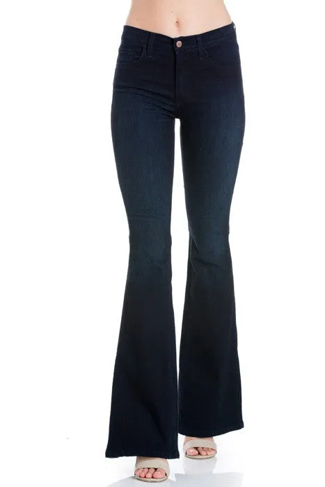 TEEK - Navy Soft Flare Bell Bottom Jeans