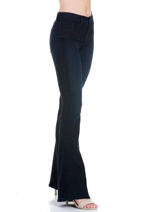 TEEK - Navy Soft Flare Bell Bottom Jeans