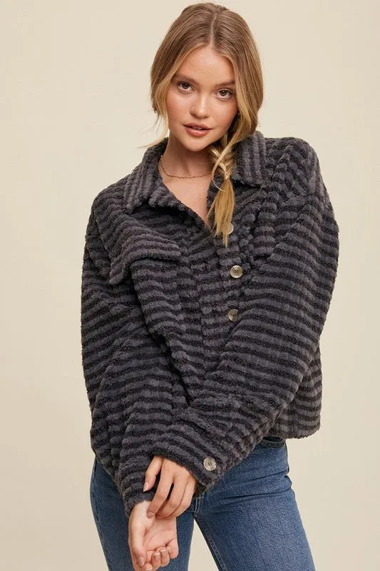 Textured Fleece Shacket