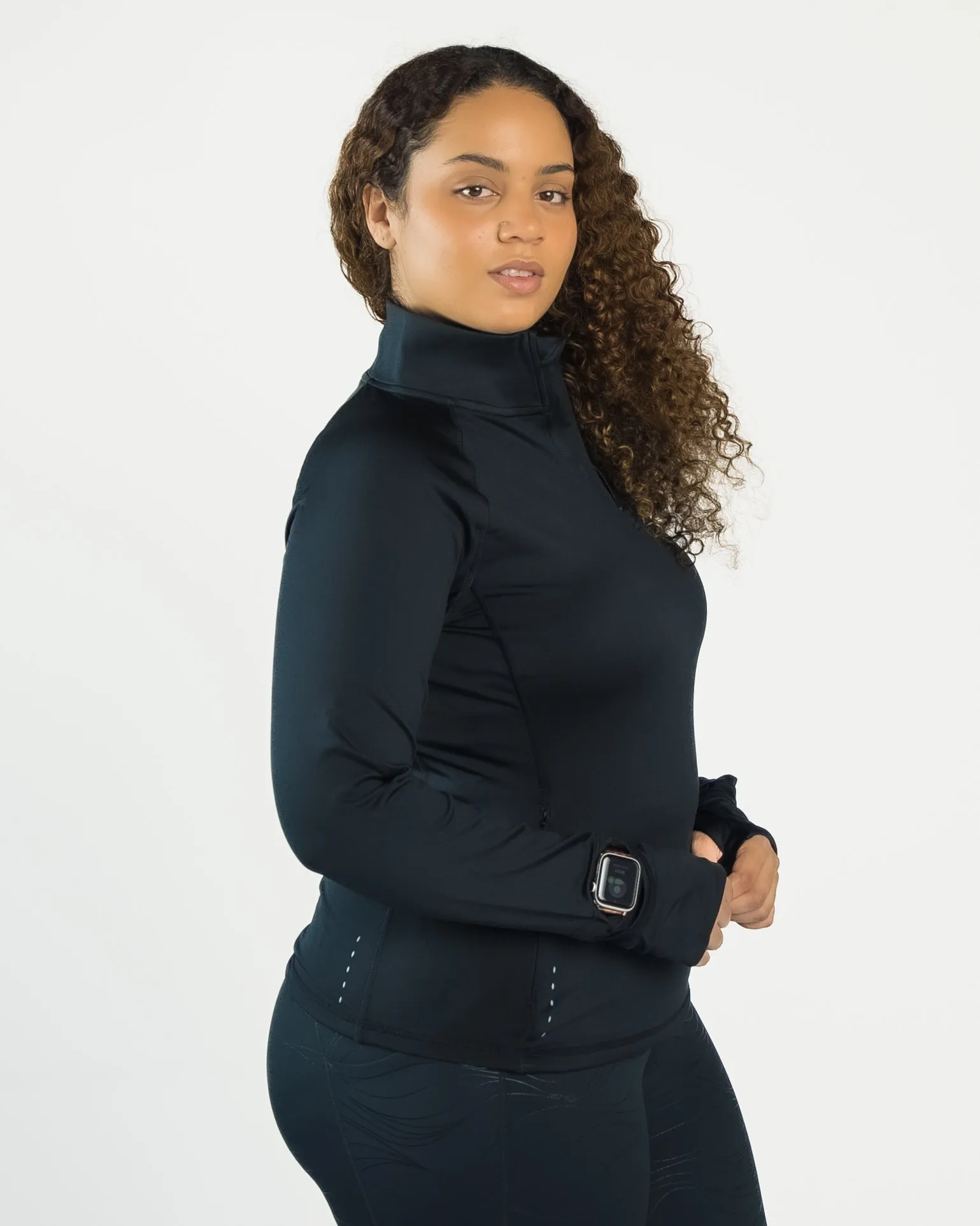 Thermal Quarter Zip - Black