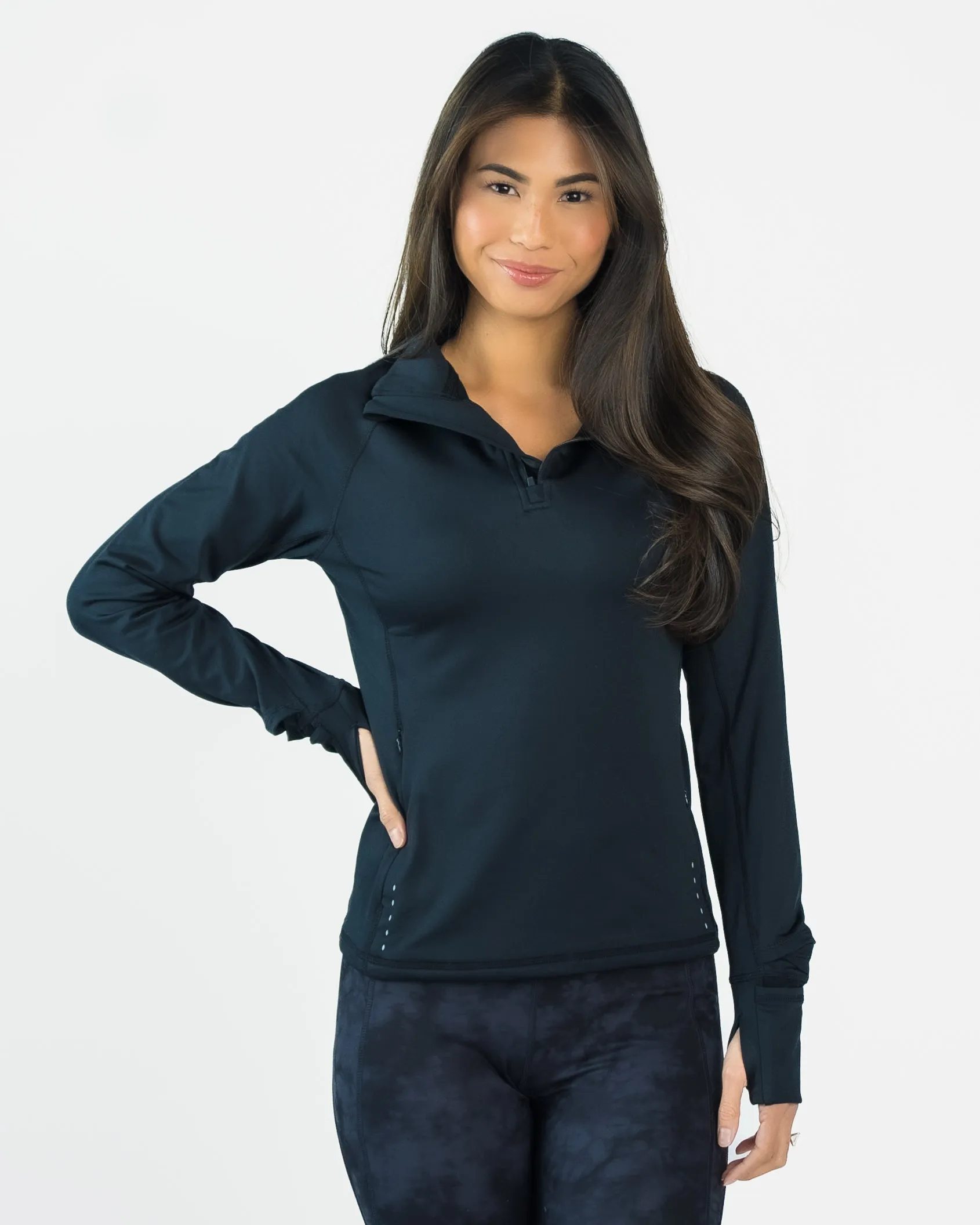 Thermal Quarter Zip - Black