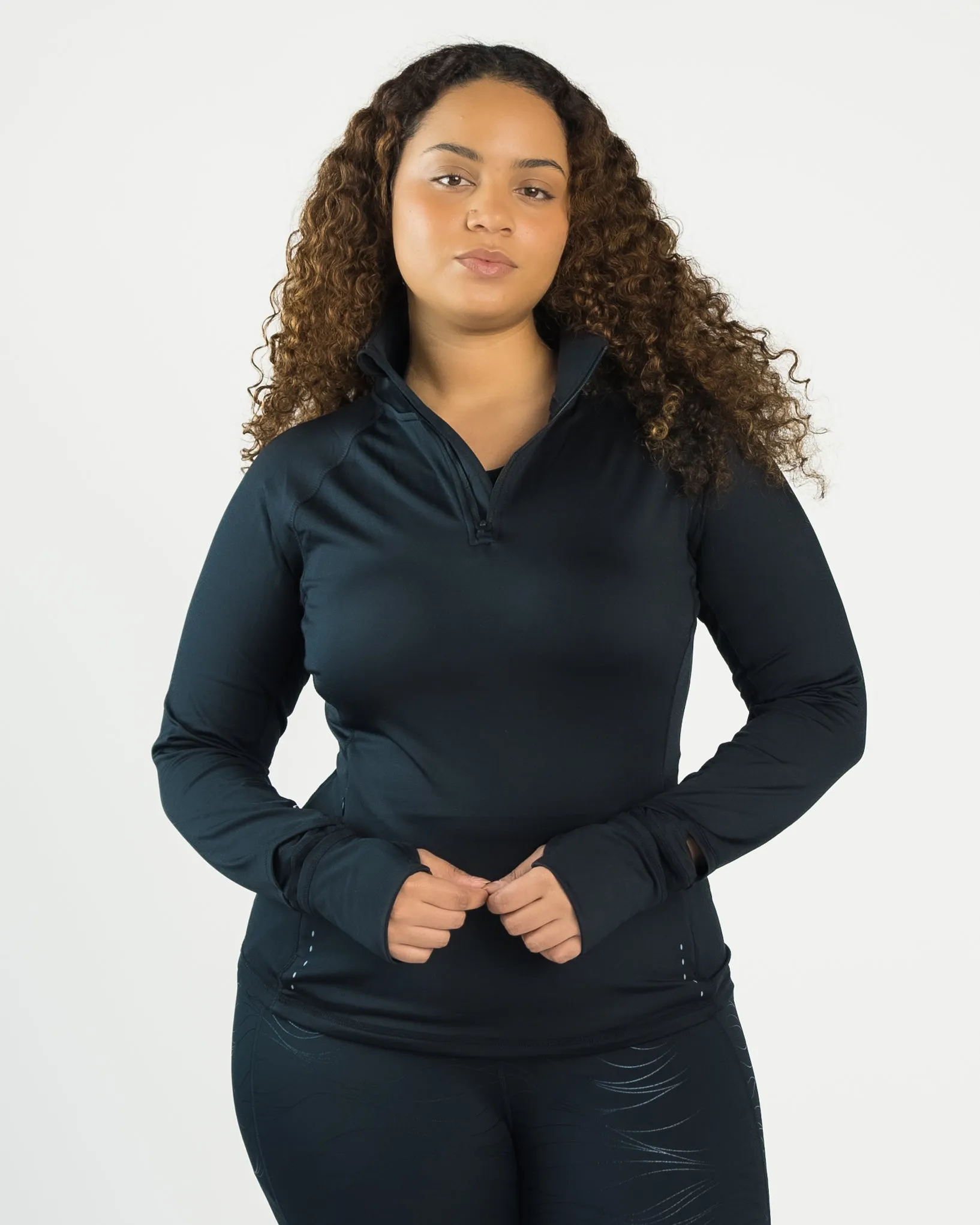 Thermal Quarter Zip - Black