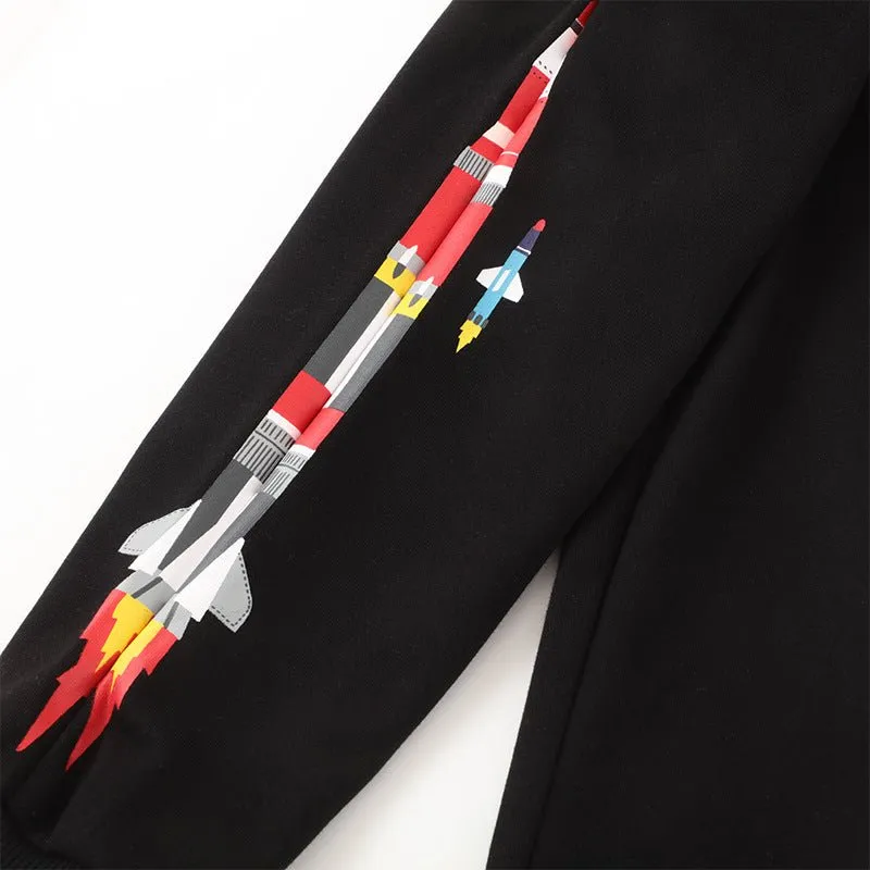 Toddler/Kid Boy's Cartoon Rockets Print Design Pants