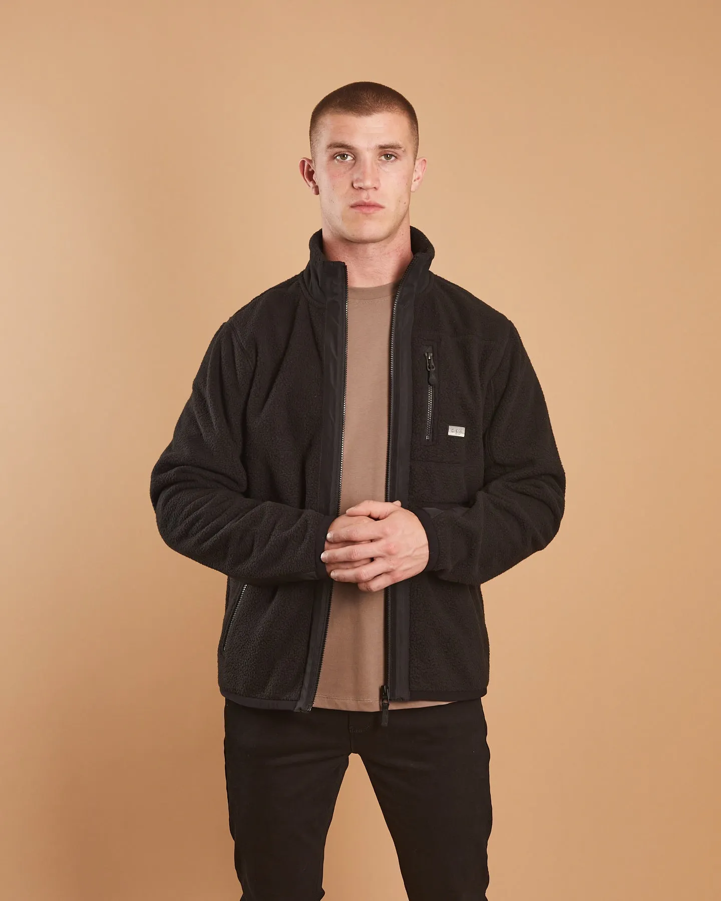 Tucker Fleece Jacket Black Dust