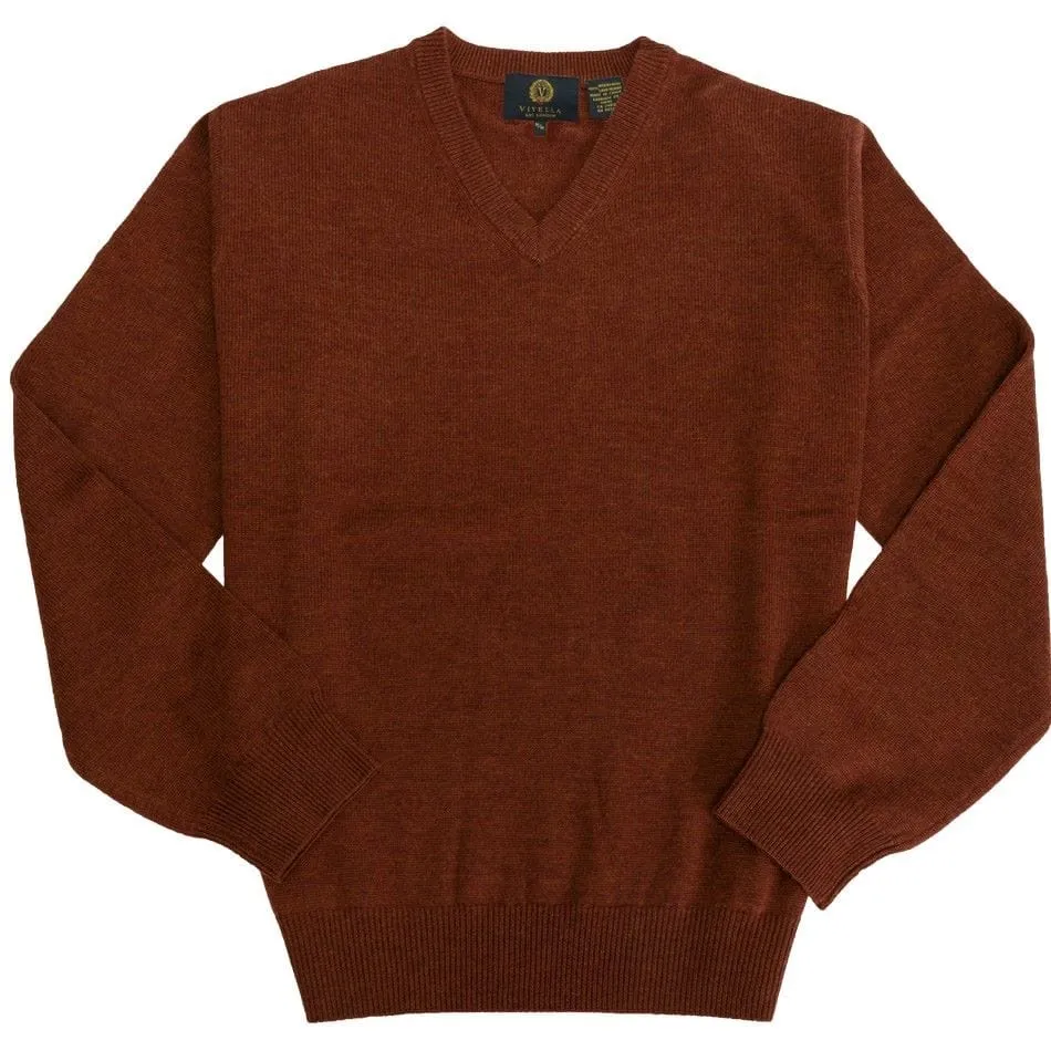 Upgrade Your Style with Mens V-Neck Extra Fine Merino Sweaters - Available in 10 Trendy Colors