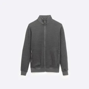 Waffle Knit Mock Neck Jacket