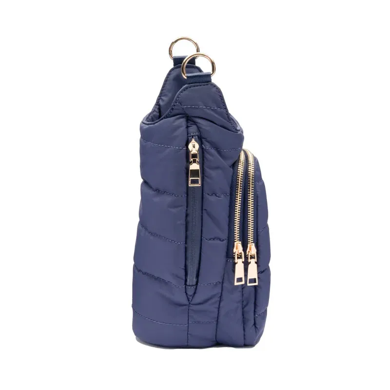 Wanderfull HydroBag Handle Navy Matte - Island Navy Strap - Gold