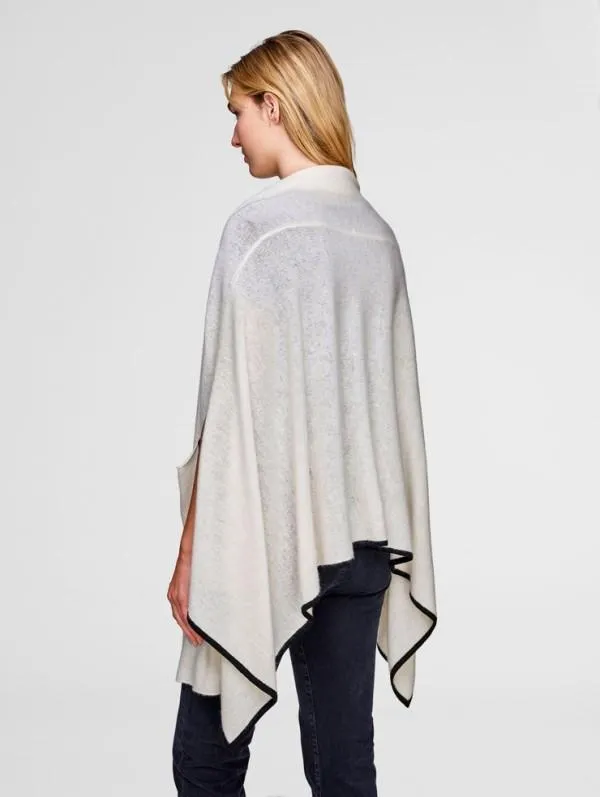 White   Warren - Contrast Tipped Cape White/Black