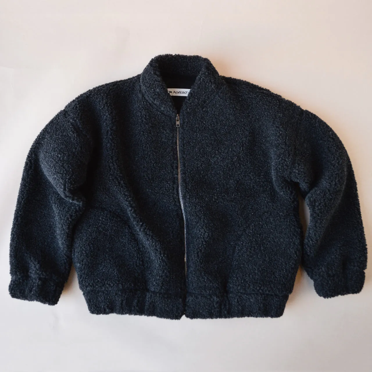 Women's Plush Bomber Jacket - 100% Wool - Black (XS-L) *Returning 2025