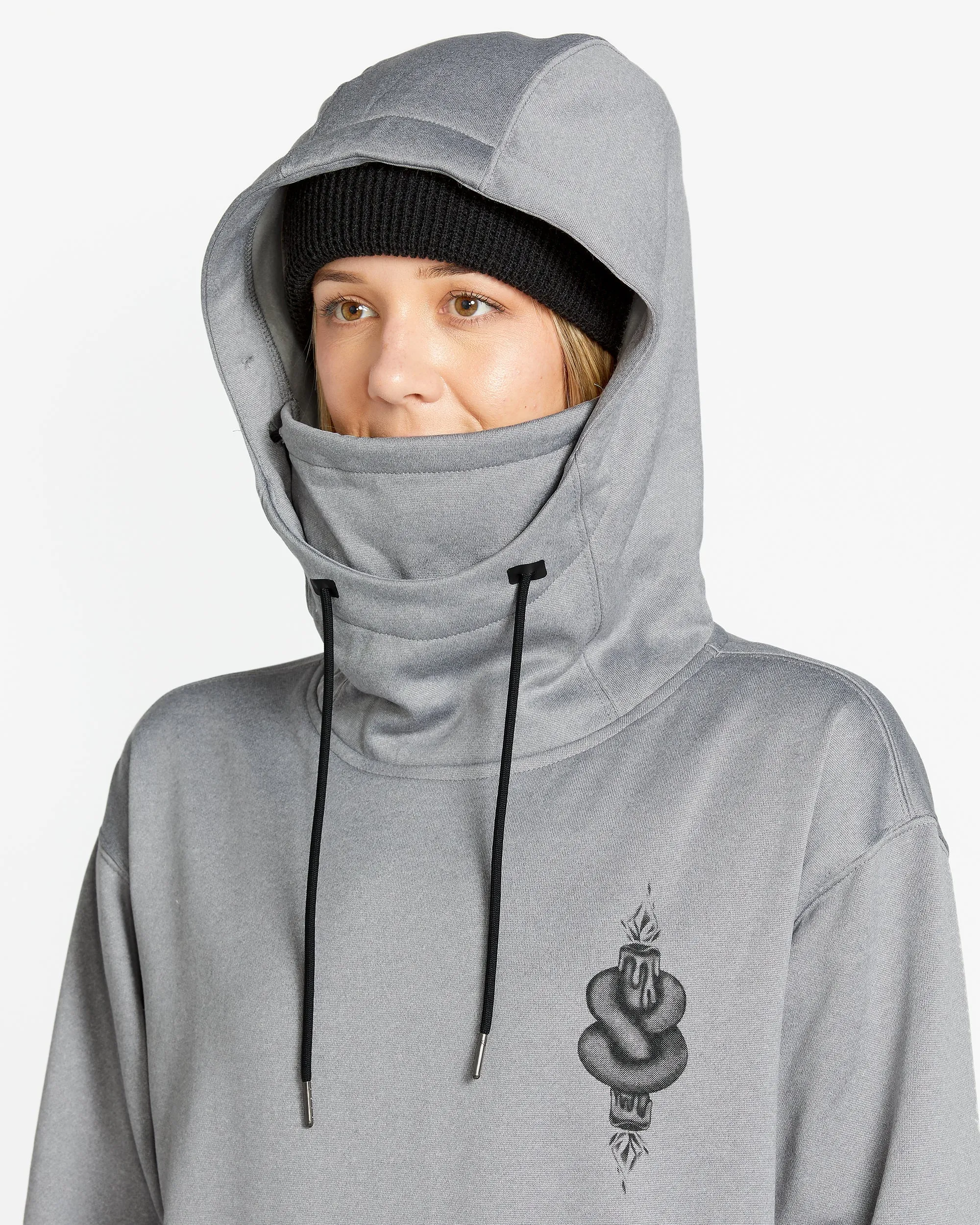 Womens Riding Hydro Pullover - Heather Grey