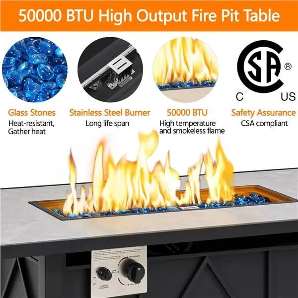 Yaheetech 43” Fire Pit Table