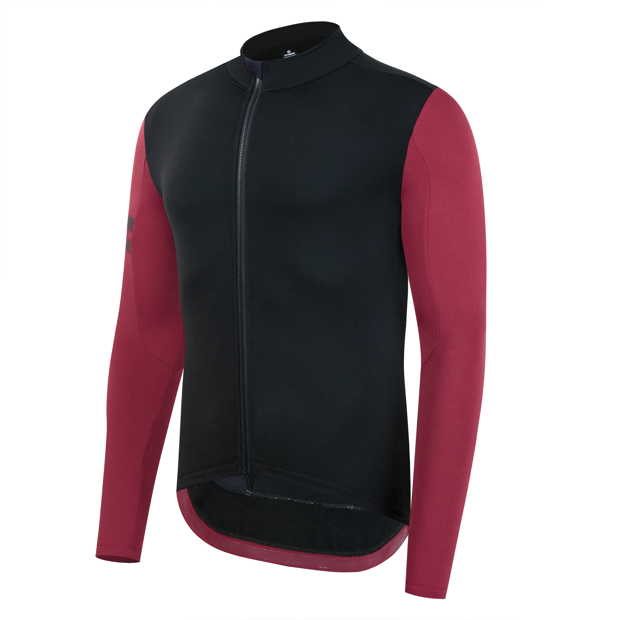 YKYW Men's Cycling Jersey Jacket Winter 5-15℃ Thermal Fleece Spliced Sleeve with Reflective Strips 3 1 Pockets 2 Colors